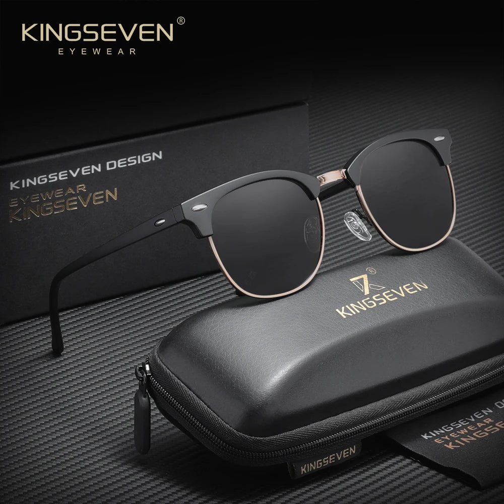 KINGSEVEN Half Frame Polarized Sunglasses — UV400
