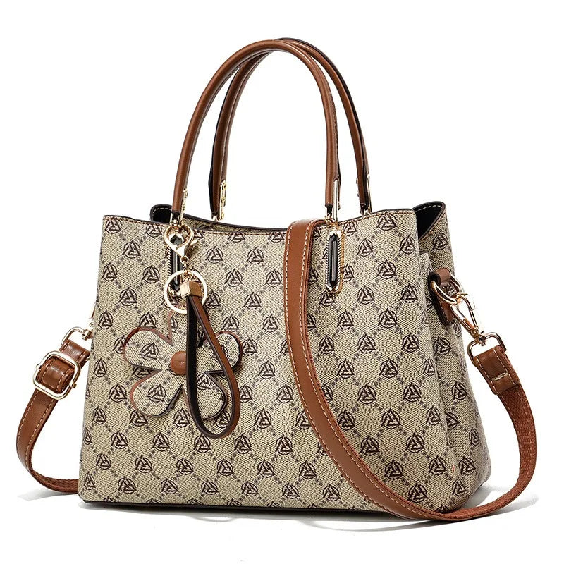 Women's Large Capacity Tote Bag — Premium PU Leather Crossbody Handbag