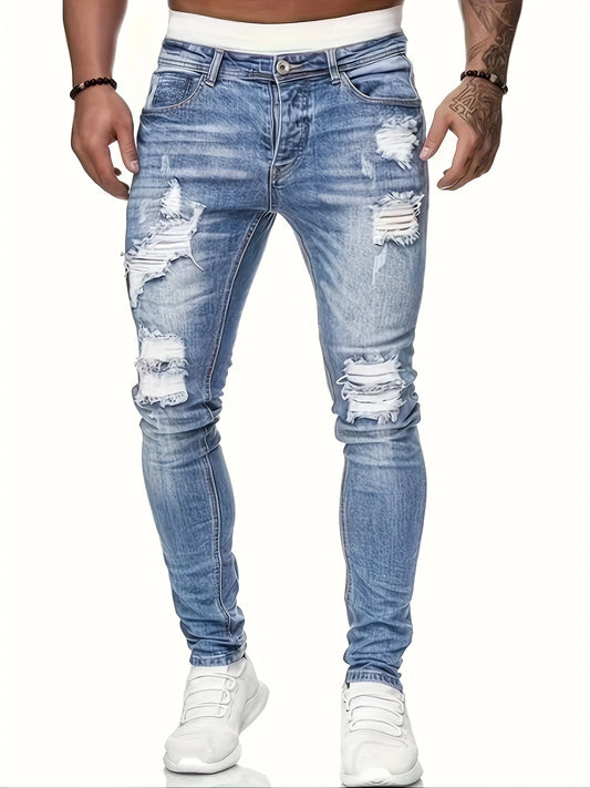 Men's Slim Fit Ripped Jeans