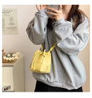 Leather Bucket Bag for Women