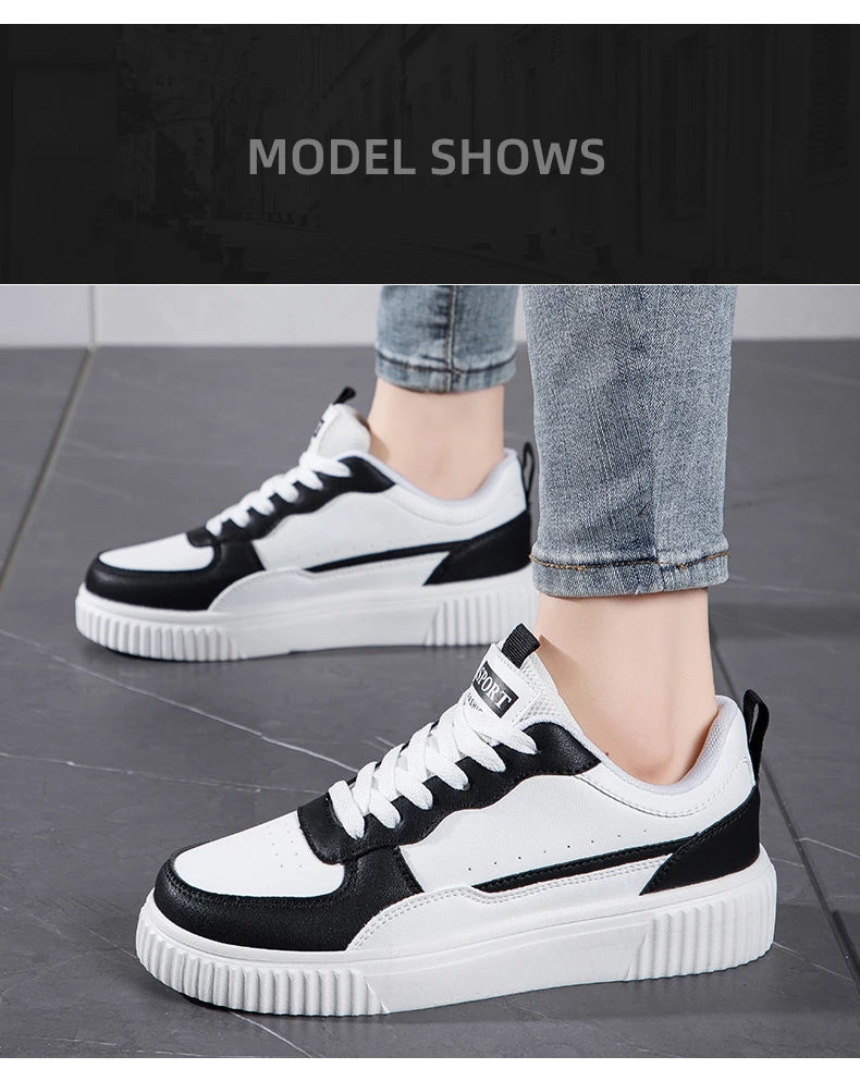 Casual Breathable Walking Sneakers – Lightweight Flat Sole Everyday Shoes