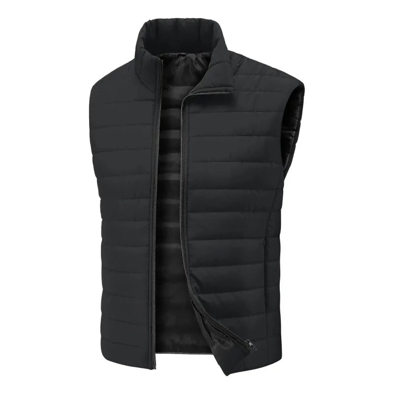 Men's Lightweight Sleeveless Puffer Vest with Pockets