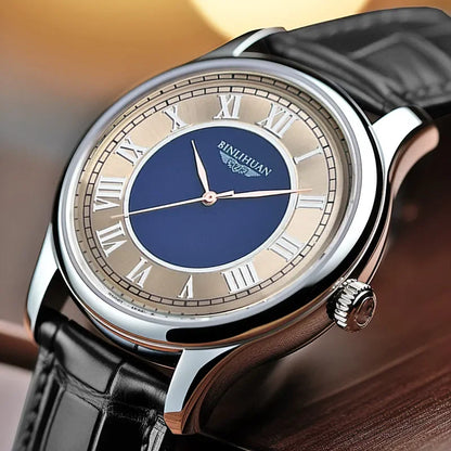 Men's Luxury Business Quartz Watch – Leather Strap, Waterproof