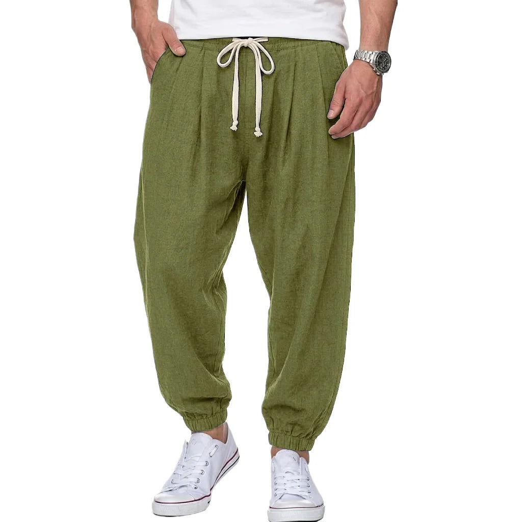 Men's Cotton Harem Pants – Loose Fit Streetwear