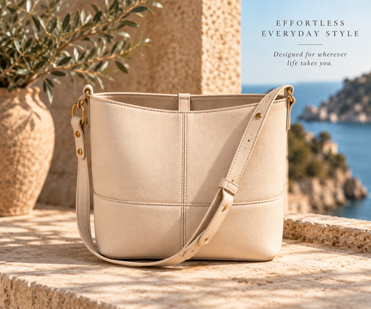 Leather Bucket Shoulder Bag