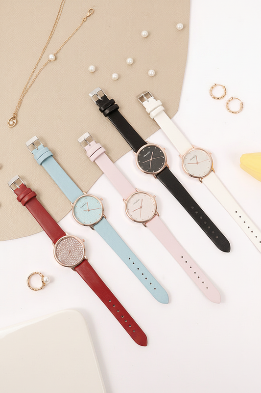 All variants flat lay — Minimalist Quartz Watch