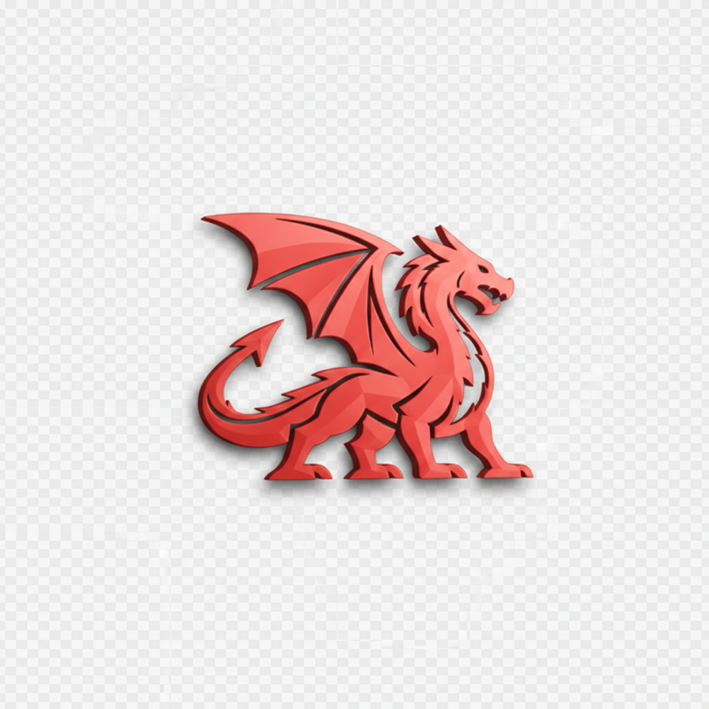 Atlantis Dragon Logo - Transparent Background