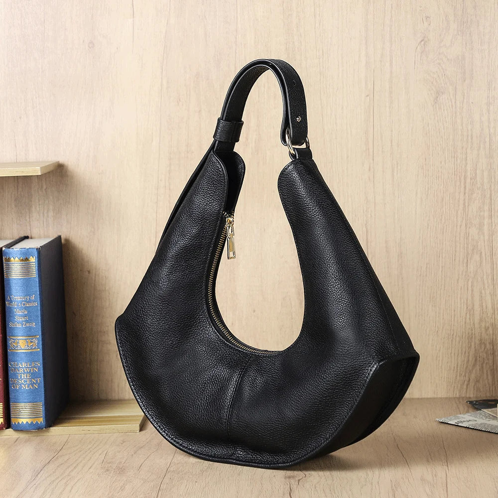 Genuine leather crossbody bag supplier image