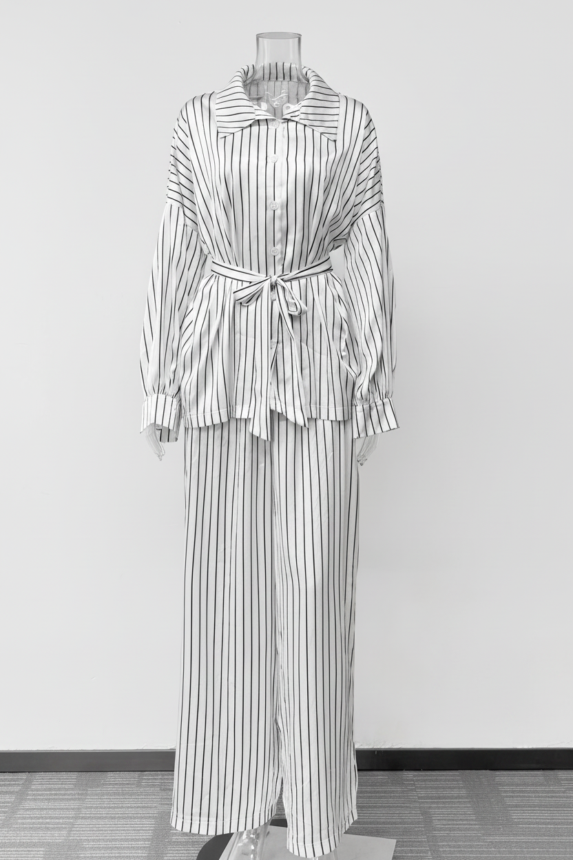 Black white stripes ghost mannequin