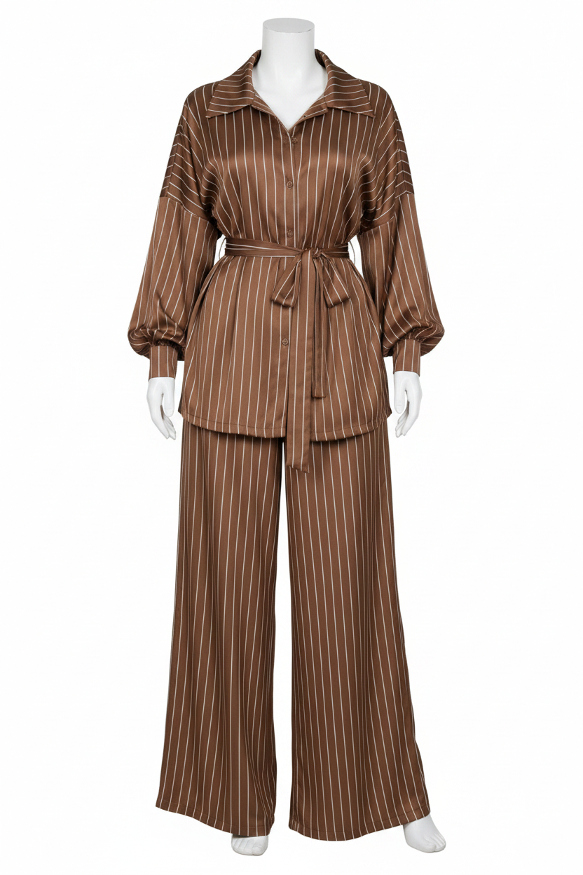 Brown stripes ghost mannequin
