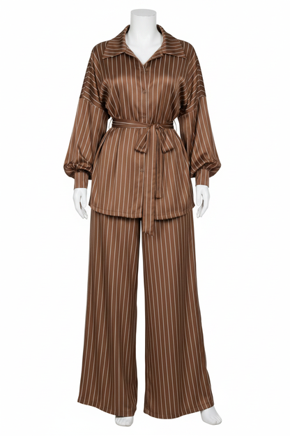 Brown stripes ghost mannequin