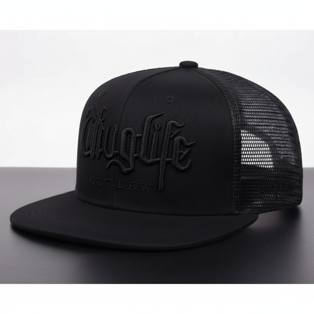 Cap — All Black Mesh