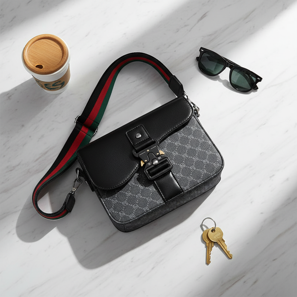 Crossbody Sling Bag — Flat Lay