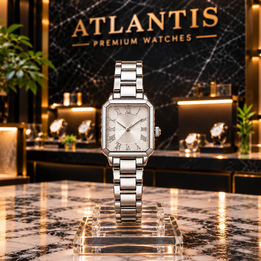 Women's Rectangular Quartz Watch | Stainless Steel