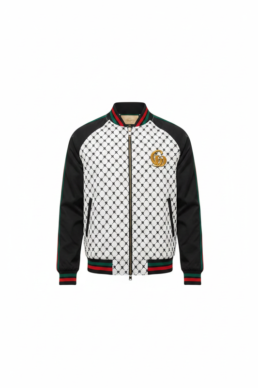 Ghost mannequin colorblock baseball collar jacket