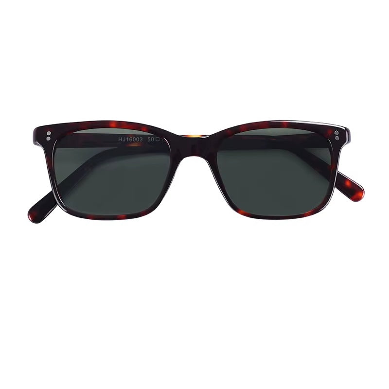 HJ16003 dark tortoiseshell acetate sunglasses front view