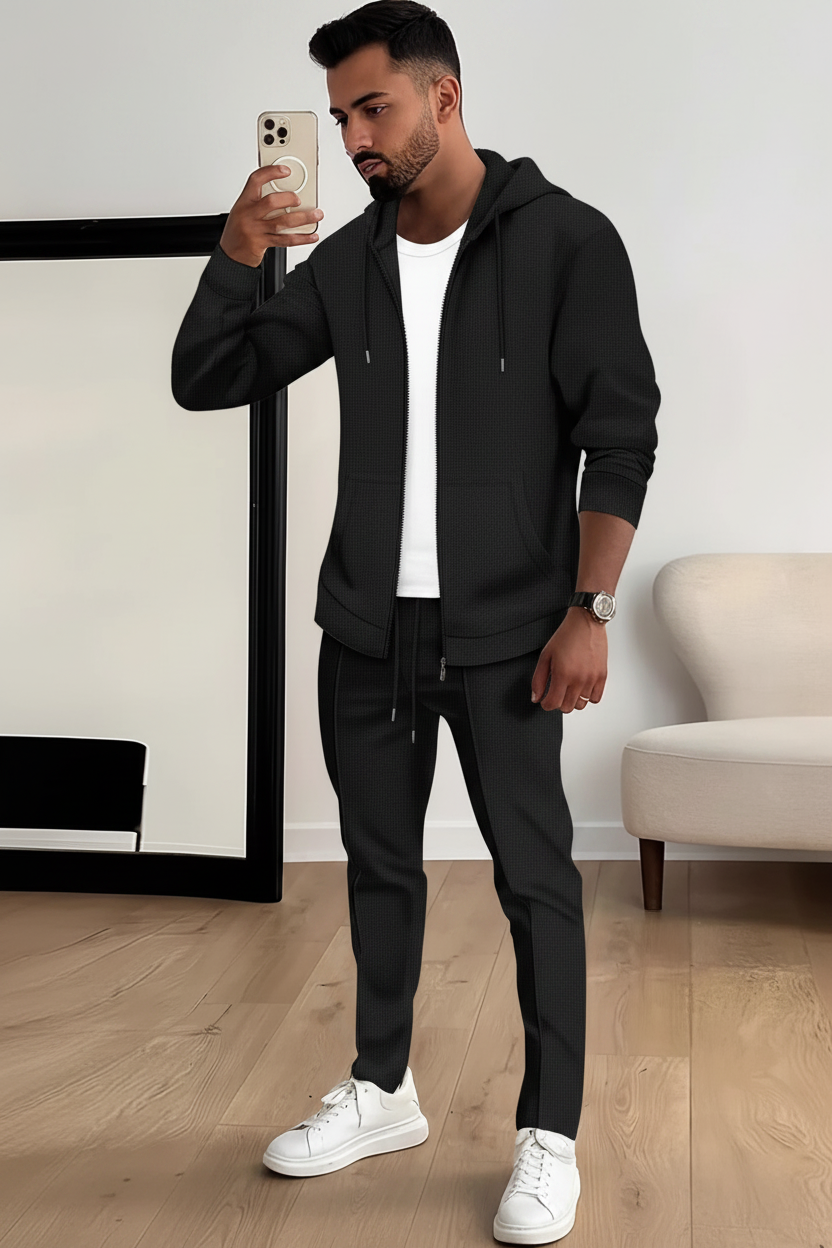 Hoodie Sweatpants Set - Black