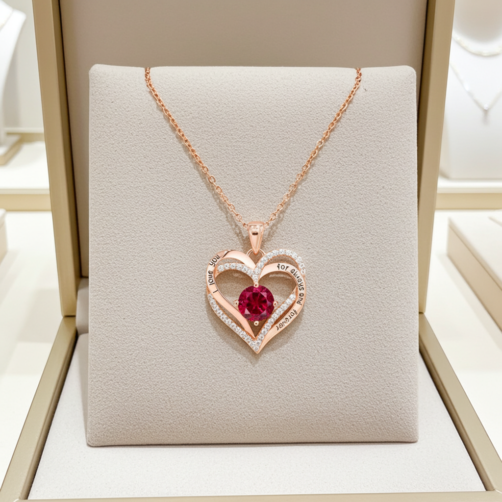 Women's Rose Pendant Necklace – Elegant Romantic Jewelry for Any Occasion