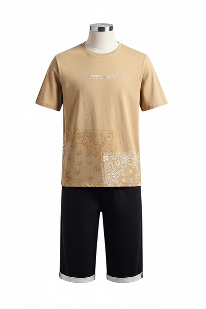 Khaki paisley ghost mannequin
