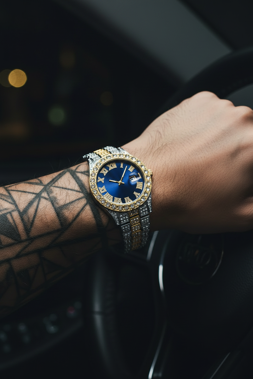Lifestyle — Iced Out Watch on Wrist (2:3)