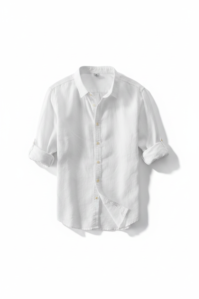 Men's Linen Shirt - White