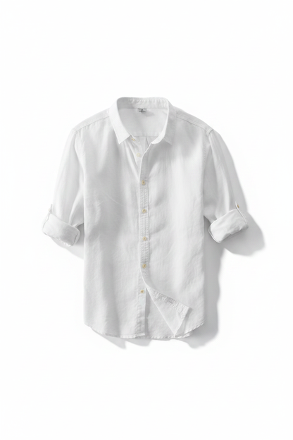 Men's Linen Shirt - White