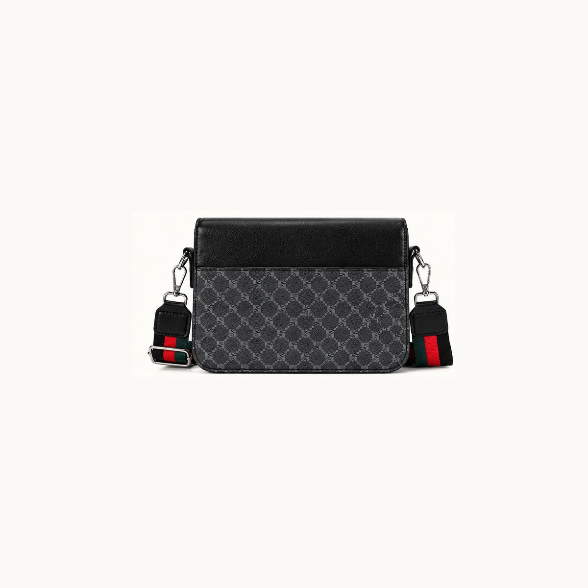 Men's PU Leather Crossbody Sling Bag back view