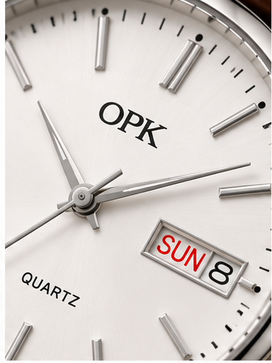 OPK 6022 women's day-date dial close-up