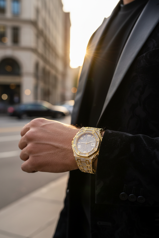 Outdoor lifestyle — Men's Iced Diamond Luxury Watch