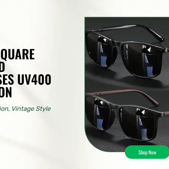 Vintage Square Polarized Sunglasses UV400 Protection by@Outfy