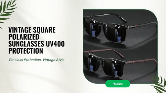 Vintage Square Polarized Sunglasses UV400 Protection by@Outfy