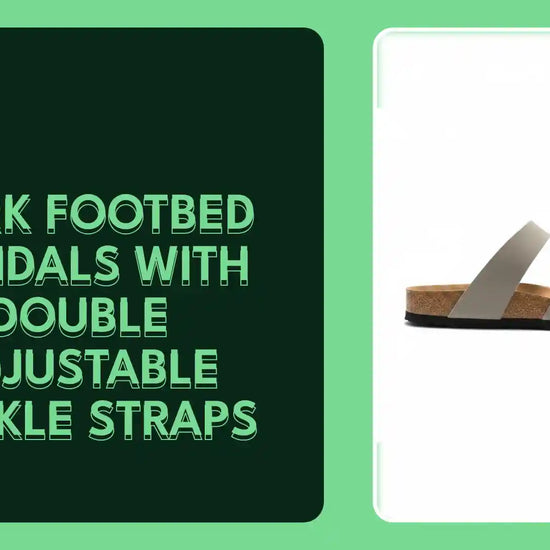 Cork Footbed Sandals with Double Adjustable Buckle Straps by@Outfy