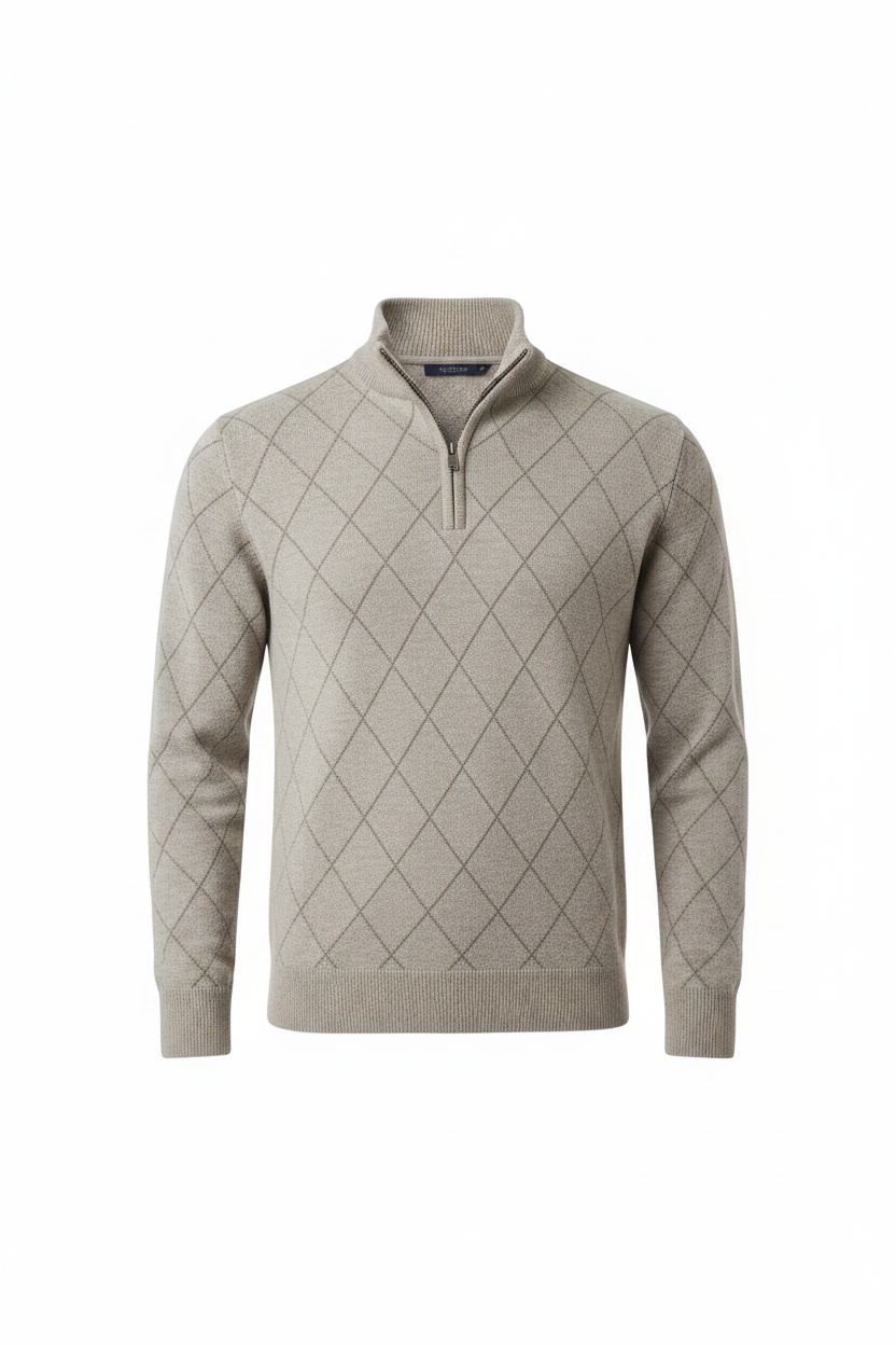 Quarter Zip - Beige