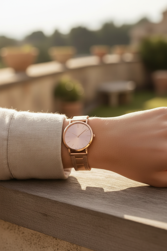 Rose Gold Watch — 2:3 Lifestyle