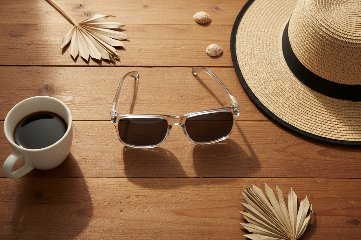 Sunglasses — Summer Flat Lay