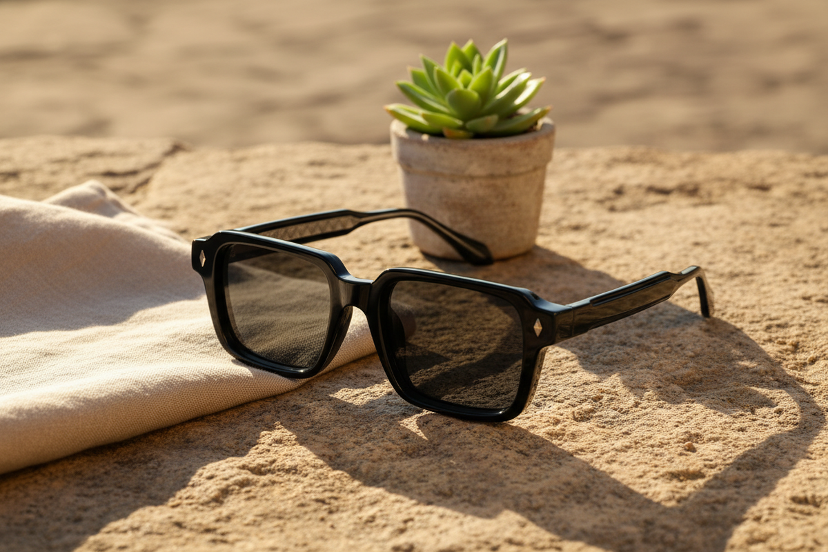UV400 Square Frame Sunglasses — Editorial Lifestyle