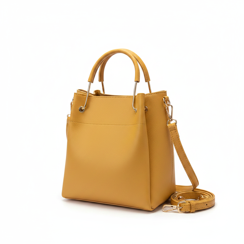 White Background Bucket Bag