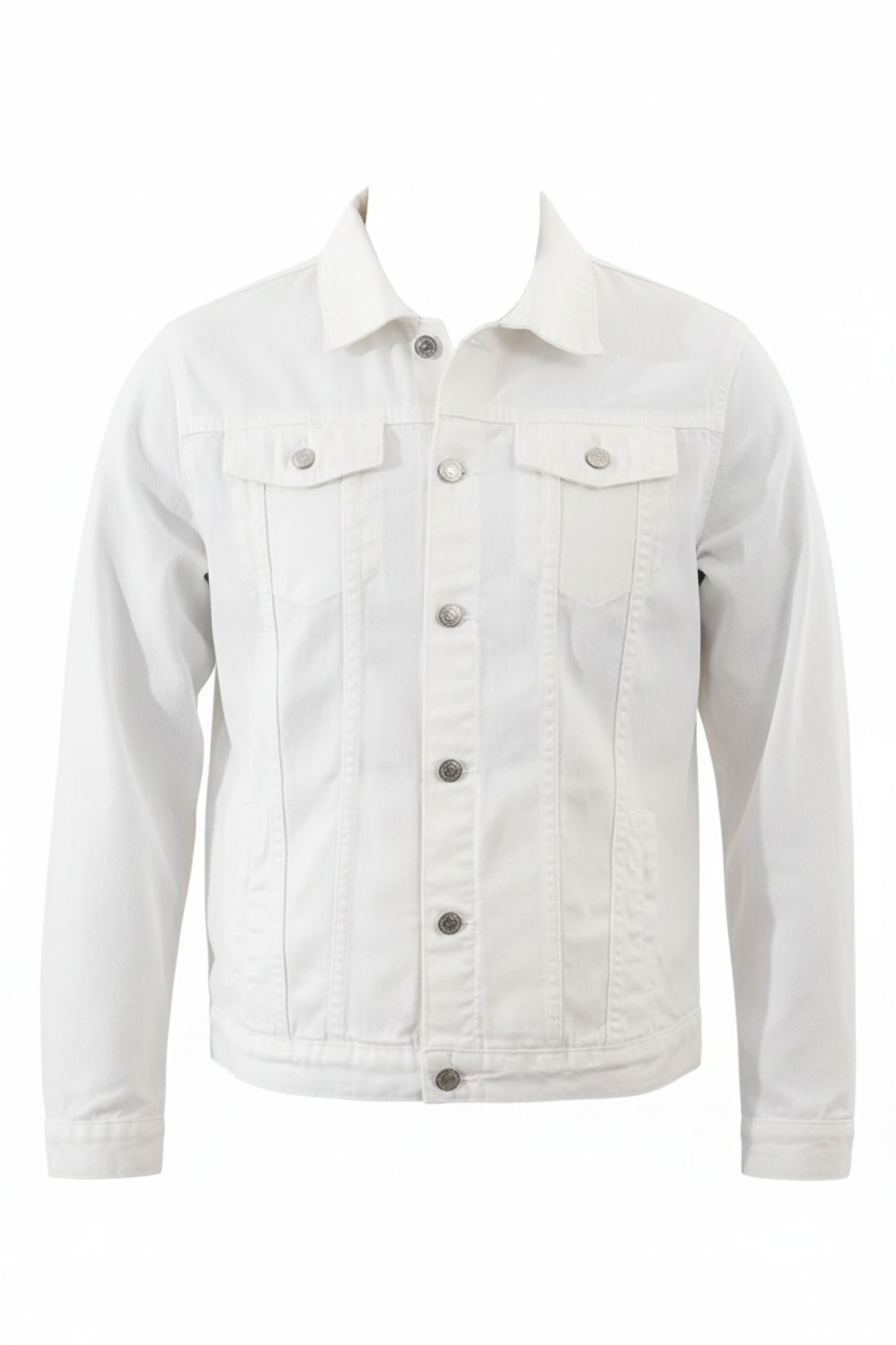 White denim jacket ghost front