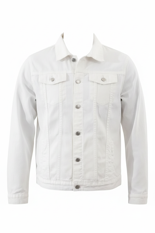 White denim jacket ghost front