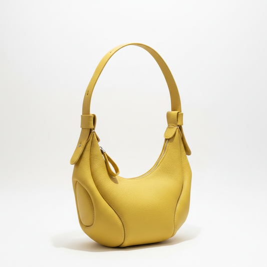 Yellow Dumpling Hobo Bag – White Background