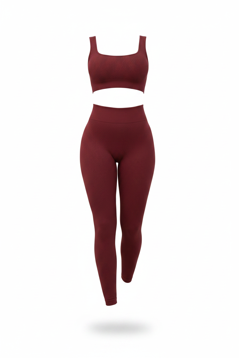 Yoga Set - Wine Red